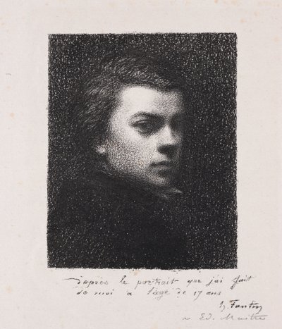 Artysta w wieku 17 lat autorstwa Ignace Henri Jean Fantin-Latour