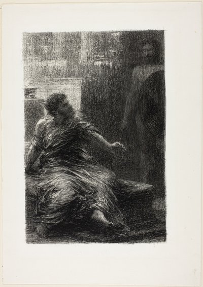 Zdobycie Troi: Akt III, Zjawienie się Hektora, z opery Hectora Berlioza "Zdobycie Troi (1855-58)" autorstwa Henri Fantin Latour
