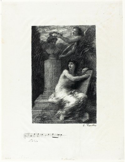 Do Berlioza mały talerz autorstwa Ignace Henri Jean Fantin Latour