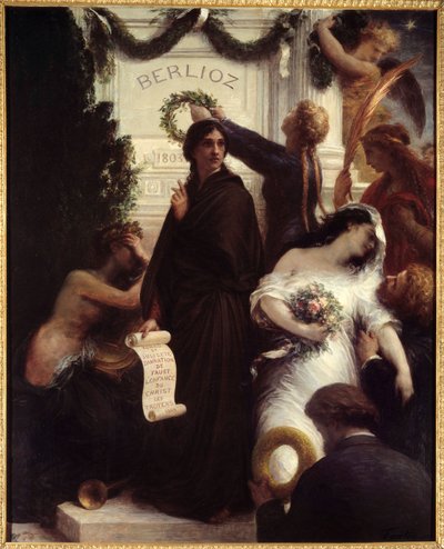 Hołd dla Berlioza. Hector Berlioz, kompozytor francuski (1803-1869). Obraz Henri Fantin-Latour (Fantin Latour autorstwa Ignace Henri Jean Fantin Latour