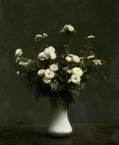 Wazon z chryzantemami autorstwa Henri Fantin Latour