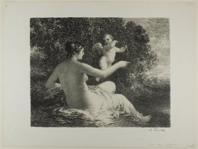 Wenus i Kupidyn, duży talerz autorstwa Ignace Henri Jean Fantin Latour