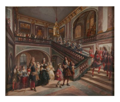 Młody Ludwik XV w Wersalu autorstwa Henri Felix Emmanuel Philippoteaux