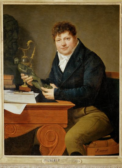 Antoine-Andre Ravrio, cesarski brązownik, kuzyn artysty ... autorstwa Henri Francois Riesener