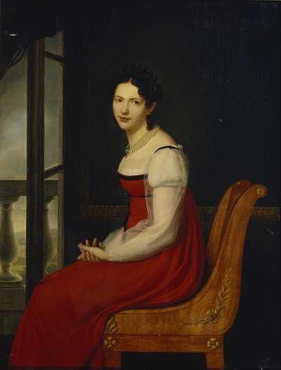 Portret księżniczki Warwary Siergiejewny Dołgorukowej 1793-1833, z domu Gagarina, ok. 1820 autorstwa Henri Françoiss Riesener