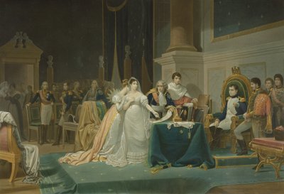 Rozwód cesarzowej Józefiny (1763-1814) 15 grudnia 1809 r., wyryty przez Jean Pierre Marie Jazet (1788-1871) 1851 (akwatinta) (zob. też 62790) autorstwa Henri-Frederic Schopin