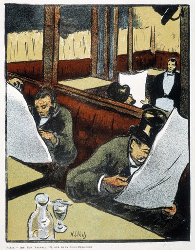 W kawiarni - rysunek autorstwa Henri Gabriel Ibels