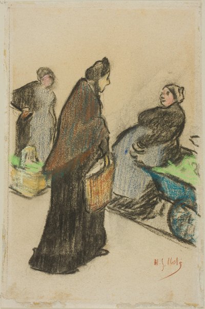 Rynek kobiet autorstwa Henri Gabriel Ibels