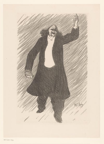 Portret chansonniera Marcela Legay Marcel Legay Artyści koncertu kawiarnianego (tytuł serii) Koncert Le Café (tytuł serii) autorstwa Henri Gabriel Ibels