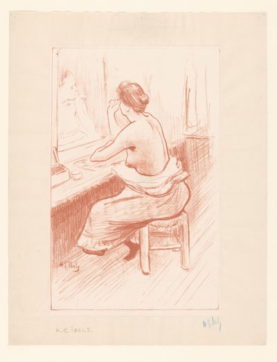 Kobieta w toalecie ludowa piosenka autorstwa Henri Gabriel Ibels