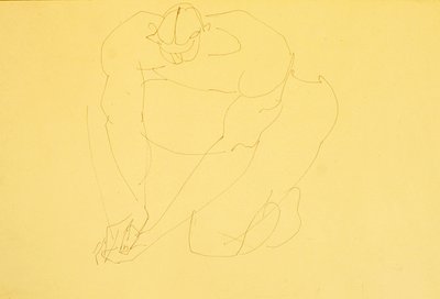 Nagi mężczyzna klęczący II autorstwa Henri Gaudier Brzeska