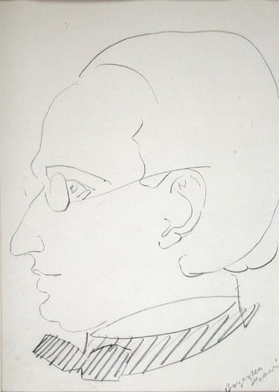 Alfred Wolmark (1877-1961) (ołówek na papierze) autorstwa Henri Gaudier Brzeska