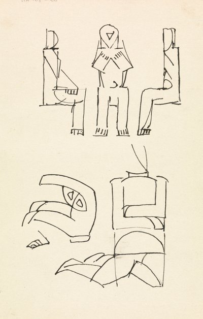 Pięć studiów nad figurami autorstwa Henri Gaudier-Brzeska