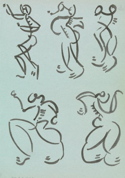 Pięć studiów figur tanecznych autorstwa Henri Gaudier-Brzeska