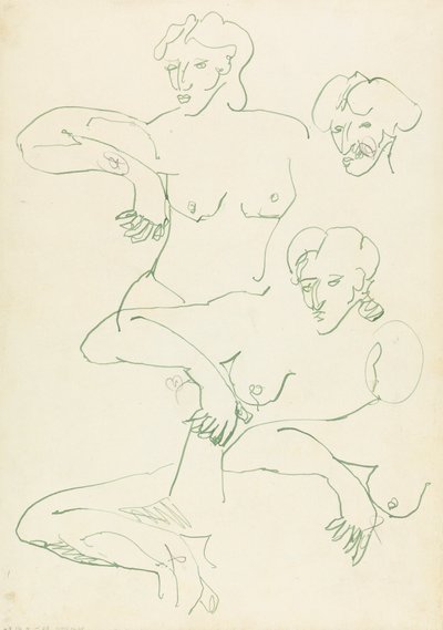 Pięć studiów kobiecej postaci autorstwa Henri Gaudier-Brzeska