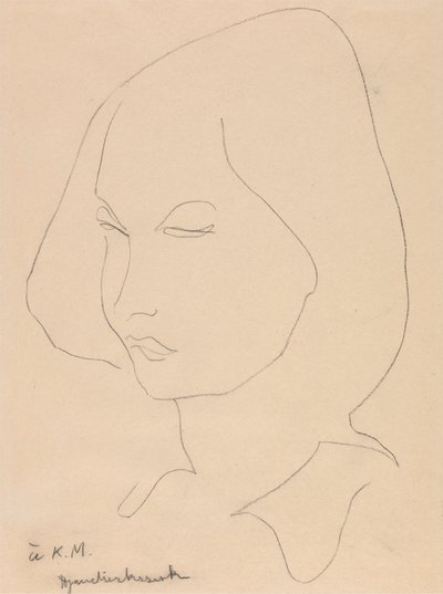 Katherine Mansfield polonês autorstwa Henri Gaudier Brzeska