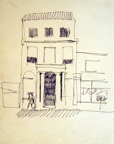 Londyńska ulica z postaciami; Promenada kobieca autorstwa Henri Gaudier-Brzeska