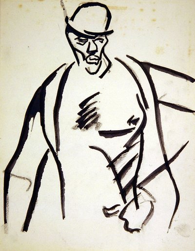 Mężczyzna w meloniku autorstwa Henri Gaudier Brzeska