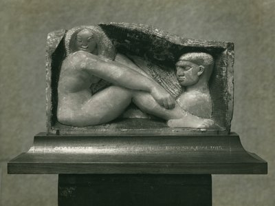 Odaliska (mężczyzna i kobieta) 1912-13 (alabaster) autorstwa Henri Gaudier Brzeska