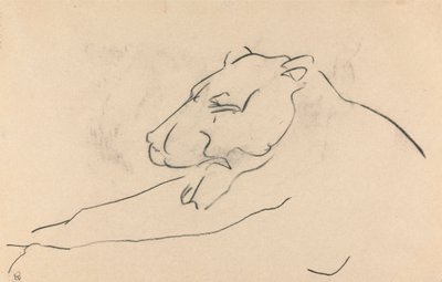 Leżąca lwica autorstwa Henri Gaudier-Brzeska