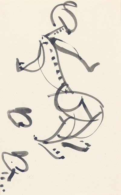 Studium dla „Tancerki z czerwonego kamienia”, 1914 autorstwa Henri Gaudier Brzeska