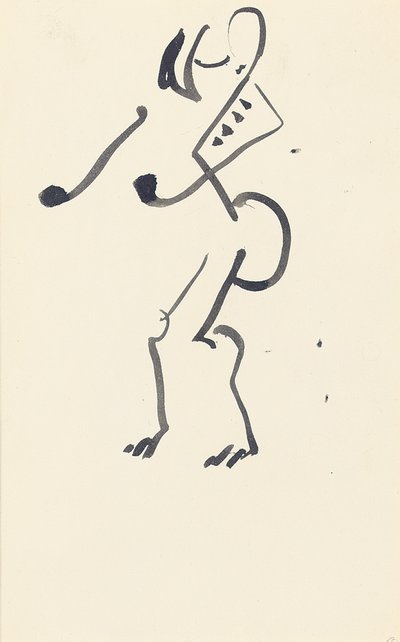 Studium dla „Tancerki z czerwonego kamienia”, 1914 autorstwa Henri Gaudier Brzeska