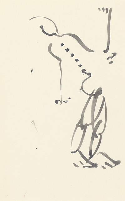 Studium dla „Tancerki z czerwonego kamienia”, 1914 autorstwa Henri Gaudier Brzeska