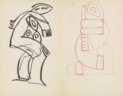 Studium postaci kobiecej, studium postaci abstrakcyjnej autorstwa Henri Gaudier Brzeska