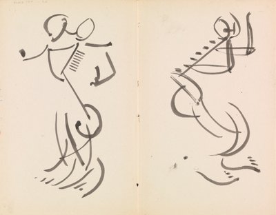 Dwie tańczące postacie autorstwa Henri Gaudier-Brzeska