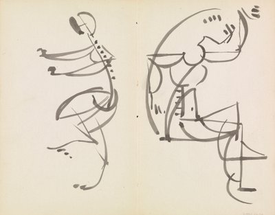 Dwa studia figur autorstwa Henri Gaudier-Brzeska