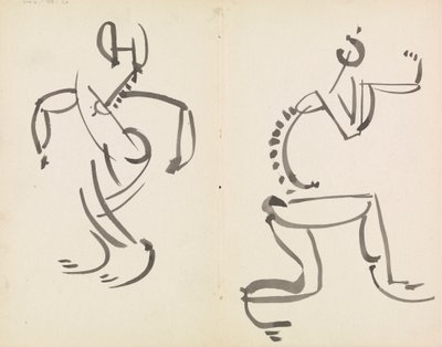 Dwa studia figur autorstwa Henri Gaudier Brzeska
