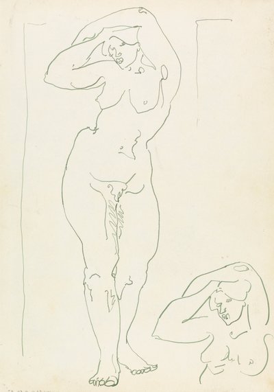 Dwa studia kobiecej postaci autorstwa Henri Gaudier-Brzeska