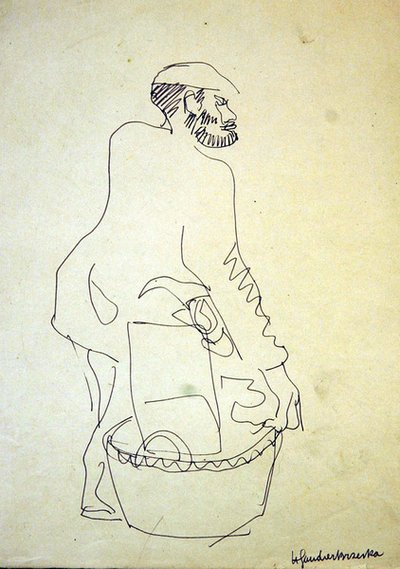 Żyd z Whitechapel sprzedający towary używane autorstwa Henri Gaudier-Brzeska