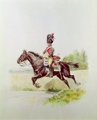 Żołnierz Gwardii Cesarskiej na koniu, 1898 autorstwa Henri Georges Jacques Chartier