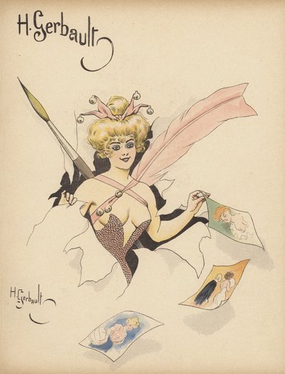 Sztuka (litografia kolorowa) autorstwa Henri Gerbault