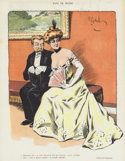 Ilustracja do Le Rire (kolor lito) autorstwa Henri Gerbault