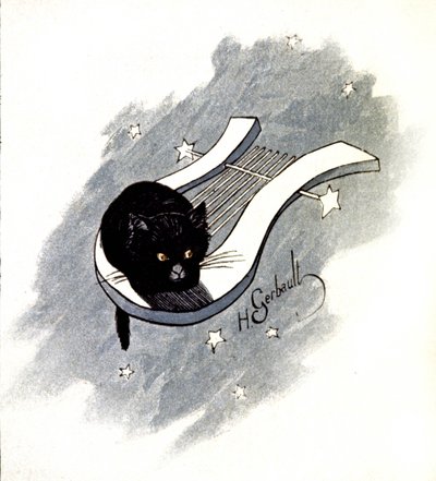Le Chat Noir, paryski kabaret, ok. 1900 (ilustracja) autorstwa Henri Gerbault