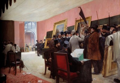 Posiedzenie jury malarstwa w Salon des artistes français (1883) w Palais de l