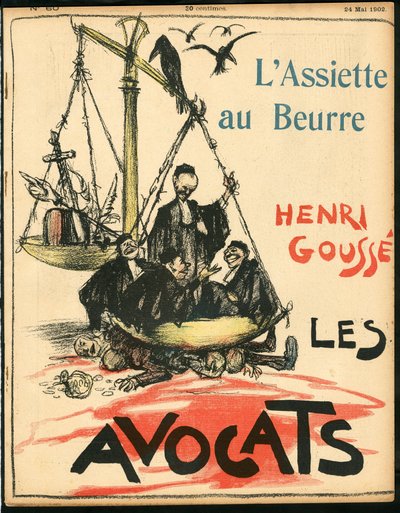 Okładka „” „L’Assiette au Beurre””, Satyryka w kolorach autorstwa Henri Gousse