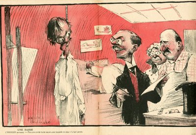 Talerz maślany, numer 175, w kolorze satyrycznym autorstwa Henri Gousse