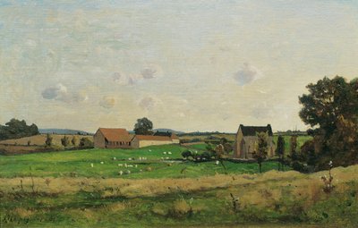 Posiadłość Saulce (Departament Gonne) autorstwa Henri Joseph Harpignies