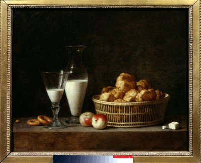 Mała przekąska lub karafka orgeatu Obraz Rolanda Delaporte (de la Porte) (1724-1793) 1787 Nd. 0,37x0,46 m Paryż, Luwr. autorstwa Henri Horace Roland Delaporte