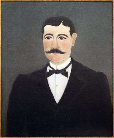 Portret Frumence Biche w cywilu (marechal des logis). Obraz Henri Rousseau (1844-1910), znany jako Zwyczaje, olej na płótnie, koniec XIX-początek XX wieku, sztuka francuska, Musee International d