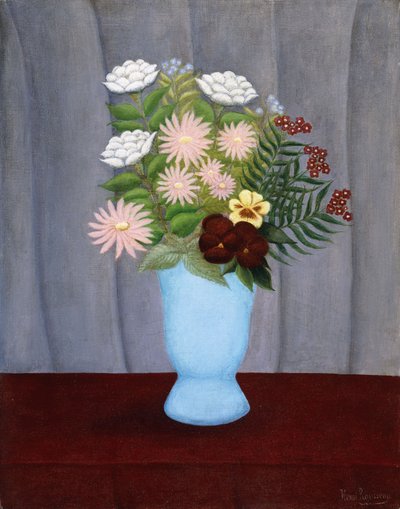 Kwiaty ogrodowe; Kwiaty ogrodowe, ok.1909-10 autorstwa Henri J.F. Rousseau