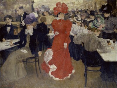 W Café dHarcourt w Paryżu autorstwa Henri Jacques Edouard Evenepoel