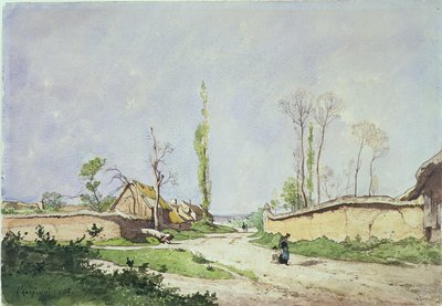 No.1534 A Village Road, Oiseme, 1888 autorstwa Henri Joseph Harpignies