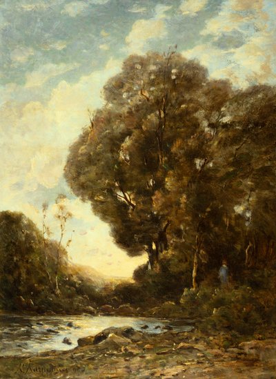 Rzeka autorstwa Henri Joseph Harpignies