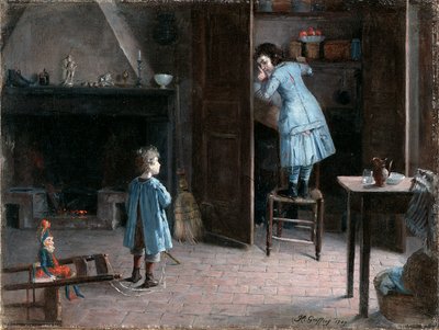 Dzieci we wnętrzu, 1907 autorstwa Henri Jules Jean Geoffroy