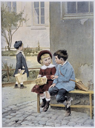 Wolny handel - akwarela Geoffroya w „”Le Figaro Illustré””, maj 1901 autorstwa Henri Jules Jean Geoffroy