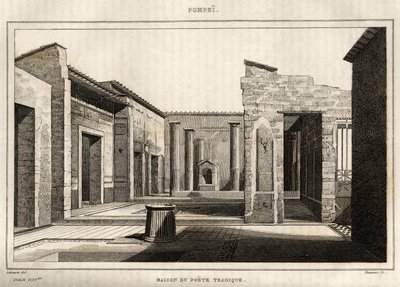 Dom tragicznego poety w Pompejach, rycina Labrouste autorstwa Henri Labrouste